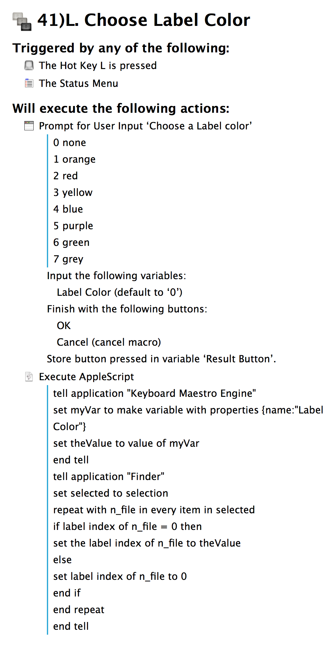 invoke keyboard maestro palette